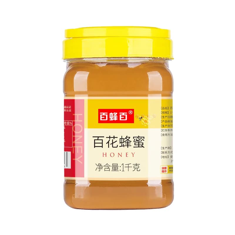 百蜂百土蜂蜜500g/1kg洋槐柚子茶官方旗舰送礼盒长辈包装农家 - 缩略图5