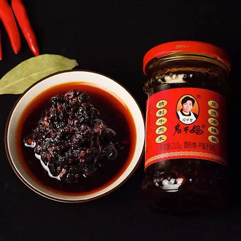 老干妈牛肉末豆豉油辣椒210g拌面调料蘸料香辣麻辣辣椒油辣椒酱 - 缩略图5