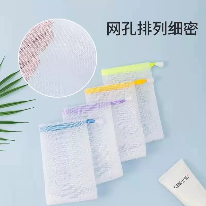 肥皂起泡网网袋香皂打泡网加厚挂式收纳泡沫洗脸洗面奶发泡网皂 - 缩略图4