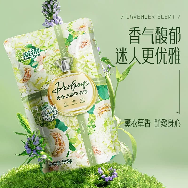 香氛洗衣液500g袋装深层洁净护衣留香家用清洁量贩装补充大袋装 - 缩略图4