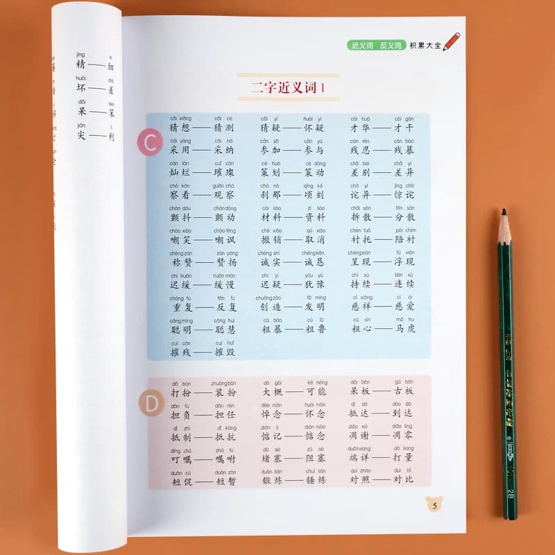 小学语文一到六年级近义词反义词词语专项训练近练习1-2-3-6年级成语知识大全重叠词量词abacaabcaabb优美句子积累学霸课堂同步 - 缩略图4