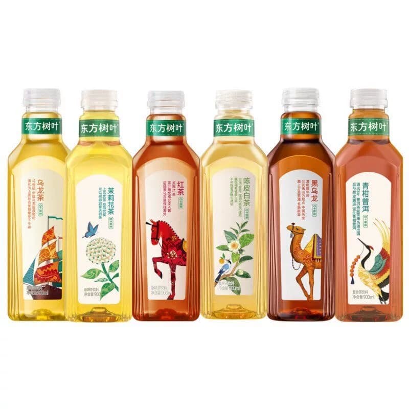 农夫山泉东方树叶900ml*6瓶茉莉花茶饮料青柑白茶普洱陈皮大瓶 - 缩略图2
