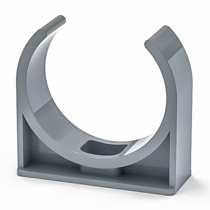 PVC管卡水管U型固定管材配件塑料卡子1寸卡管夹白矮脚管卡灰4分 - 缩略图4