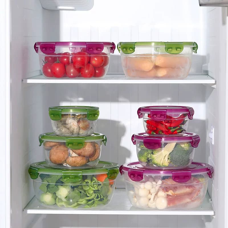 【1个】中号 750ml  密封透明食物保鲜盒 收纳盒 - 缩略图2