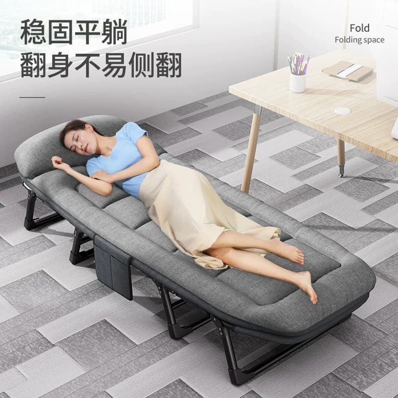 折叠床办公室午休躺椅神器简易便携医院陪护行军午睡床单人午休床 - 缩略图2
