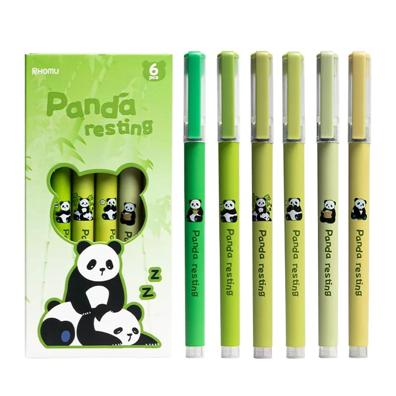 熊猫直液式速干走珠笔学生刷题笔考试专用中性笔卡皮巴拉卡通可爱高颜值0.5针管头水笔黑笔文具签字笔顺滑 - 缩略图5