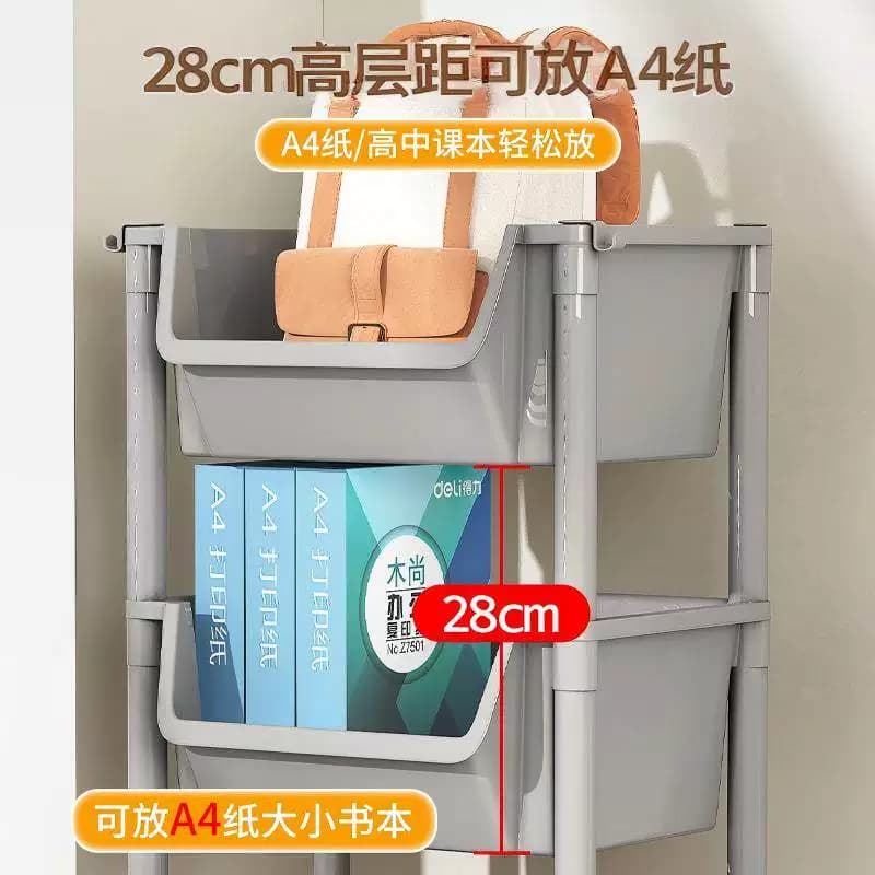 宿舍小推车零食收纳置物架落地厨房移动多层床头储物架玩具蔬菜 - 缩略图2