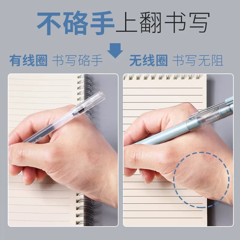 本子笔记本高颜值简约ins风便携上翻线圈本b5加厚大学生考研记录本a5横线小方格本记事本文具小网格本a4办公 - 缩略图3