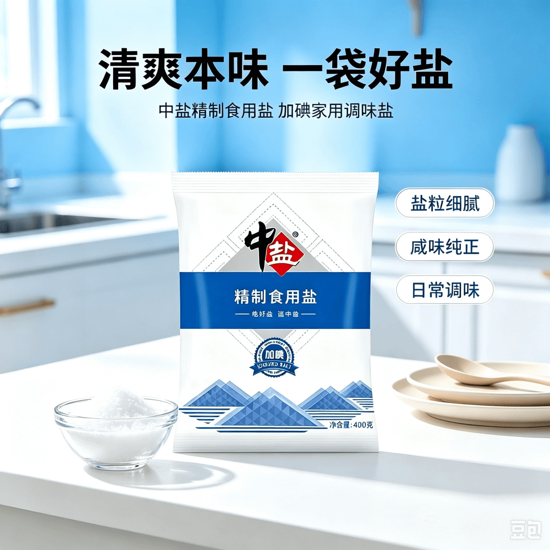 精制食用盐400g加碘食盐家用炒菜调味盐整箱批发工厂直供 - 缩略图2