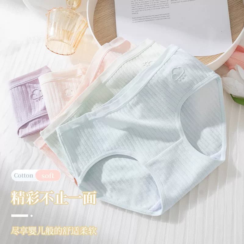 内裤女士全棉抗菌纯棉薄款无痕女三角短裤头裆部抑菌甄选中腰亲肤 - 缩略图2