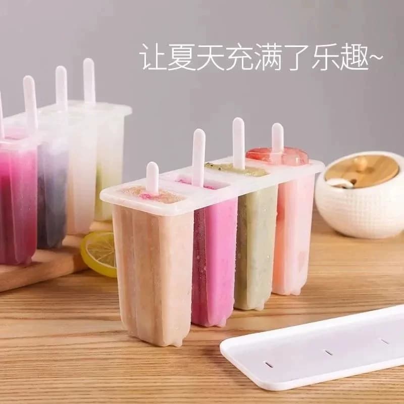 【1套】125x65x30mm小号4连老冰棍模具 儿童可爱冰棒雪糕自制模具 - 缩略图2