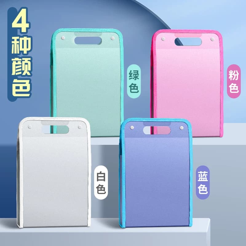 竖式手提风琴包试卷夹卷子收纳袋初中小学生用收纳整理神器科目分类文件夹袋A4大容量多层资料袋书包开学检查 - 缩略图3