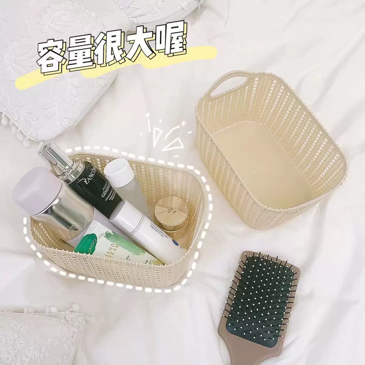 【1个】加厚仿藤编收纳筐 - 缩略图4