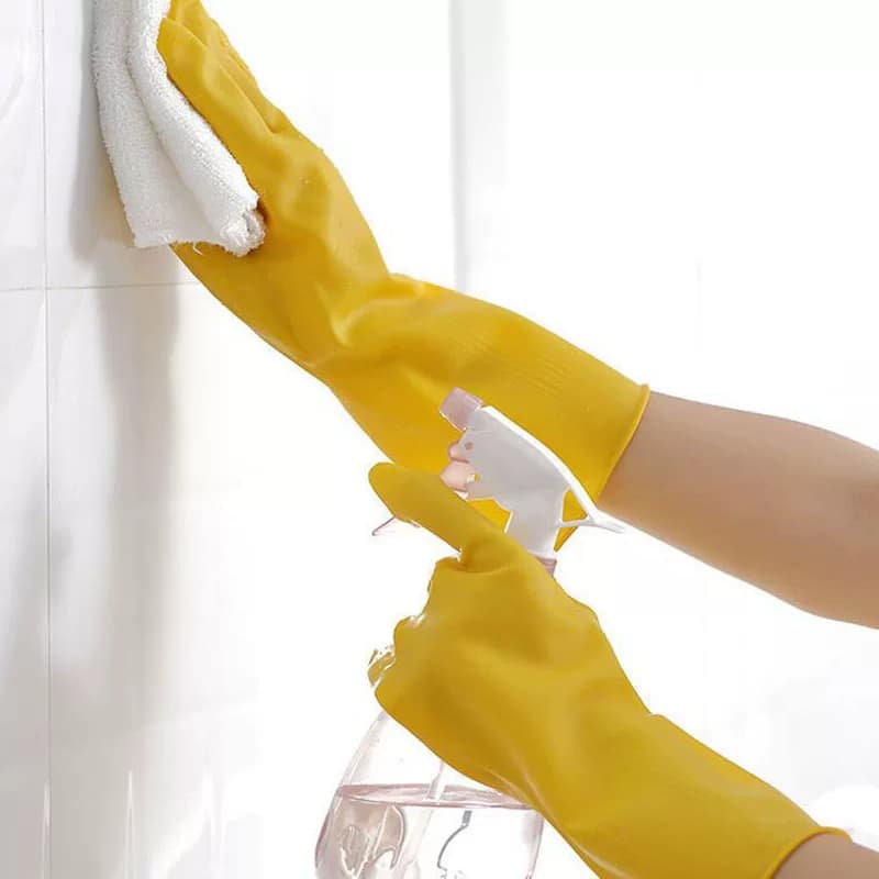 加厚牛津皮手套橡胶耐用洗衣服碗女厨房耐磨家务冬季洗碗洗菜打扫 - 缩略图5