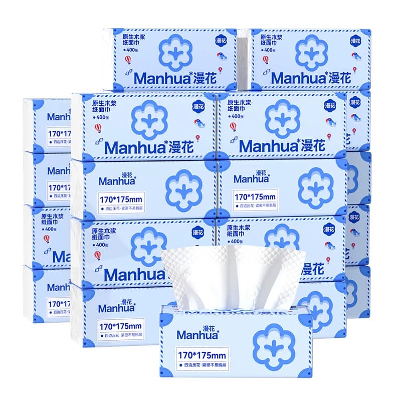 漫花抽纸巾家用实惠装卫生纸巾餐巾纸擦手面巾厕纸抽取式整箱囤货 - 缩略图5