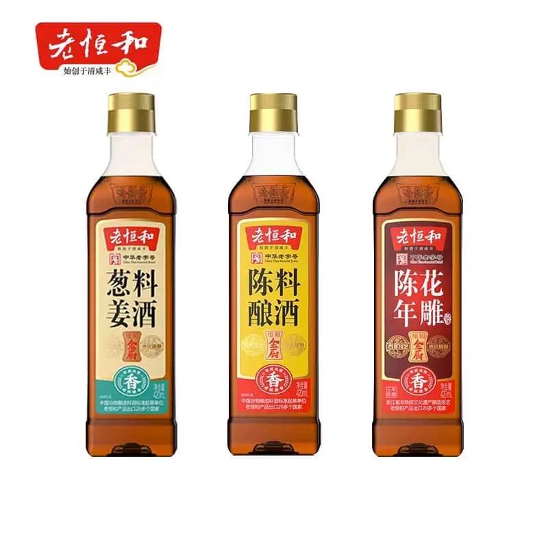 老恒和料酒组合420ml陈酿花雕葱姜调味黄酒烧鱼去腥家用商用调料 - 缩略图2