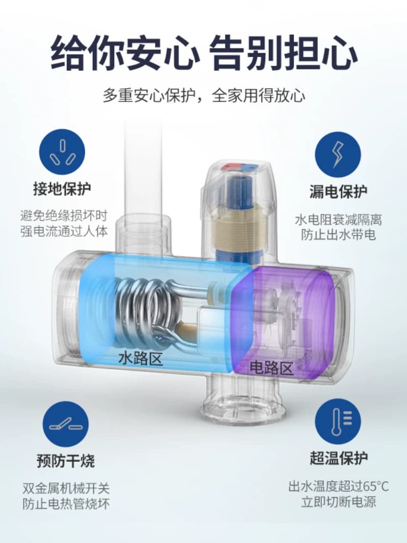 变频速热侧进水荣事达电热水龙即热式厨宝小型热水器冷热两用恒温 - 缩略图3