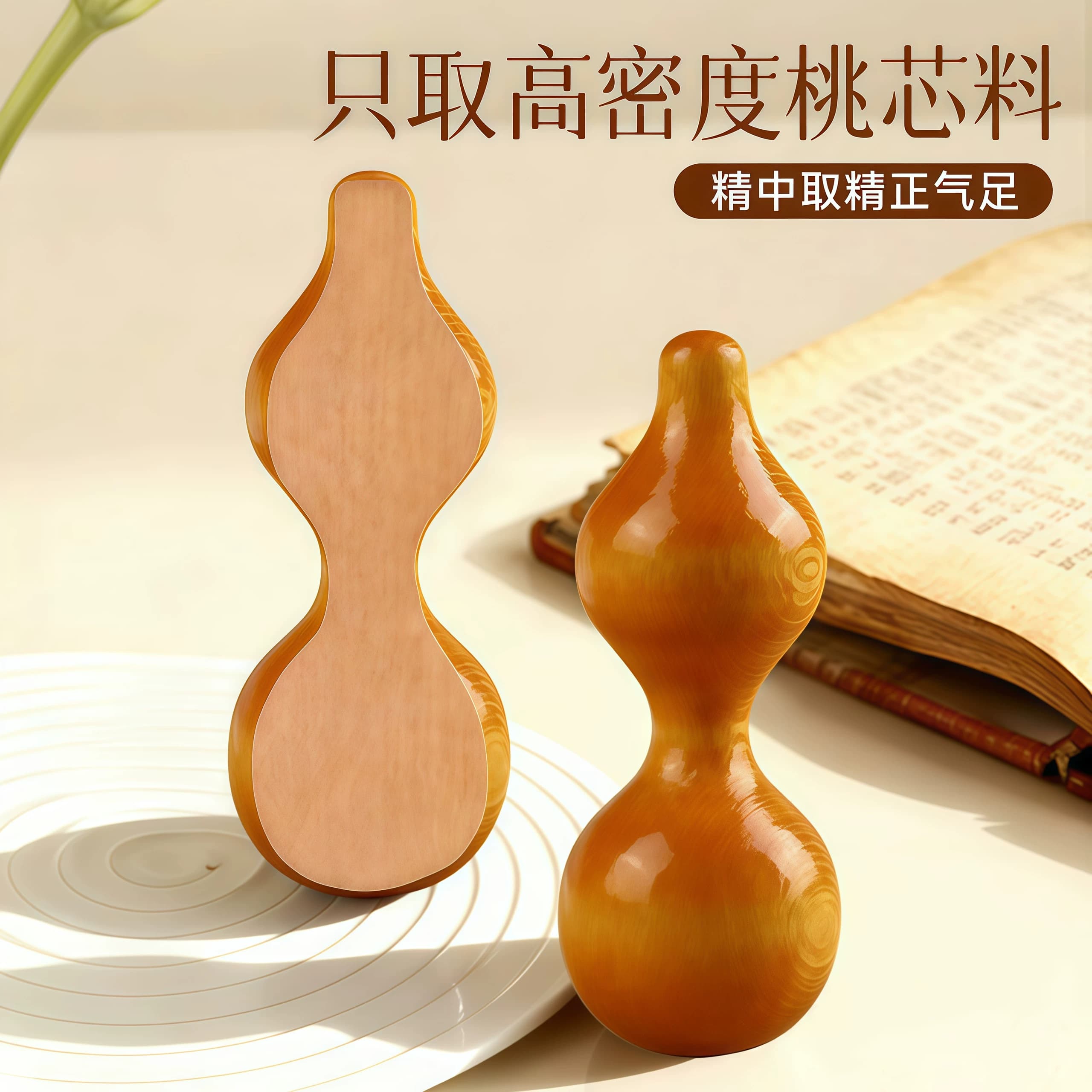 绕指柔小葫芦细腰绕指柔手捻木葫芦随身把玩可爱手把件手扳解压 - 缩略图4