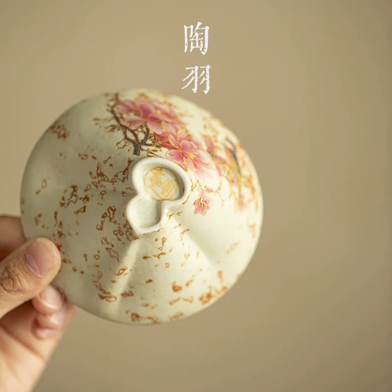 青花火石红葫芦斗笠杯家用陶瓷茶杯防烫功夫茶具个人专用品茗杯 - 缩略图5