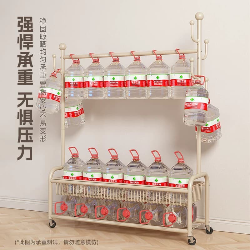 晾衣架落地家用可移动卧室凉衣架阳台挂衣服架子室内简易杆衣帽架 - 缩略图5