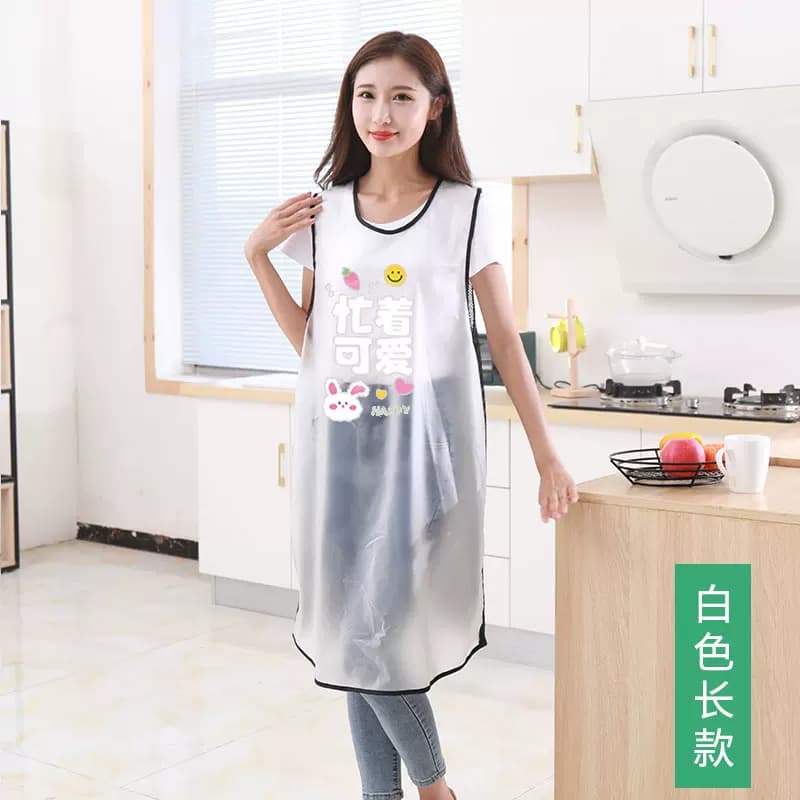 透明防水饭店专用围裙免洗防油男加长水产工作洗车女TPU坎肩围腰 - 缩略图5