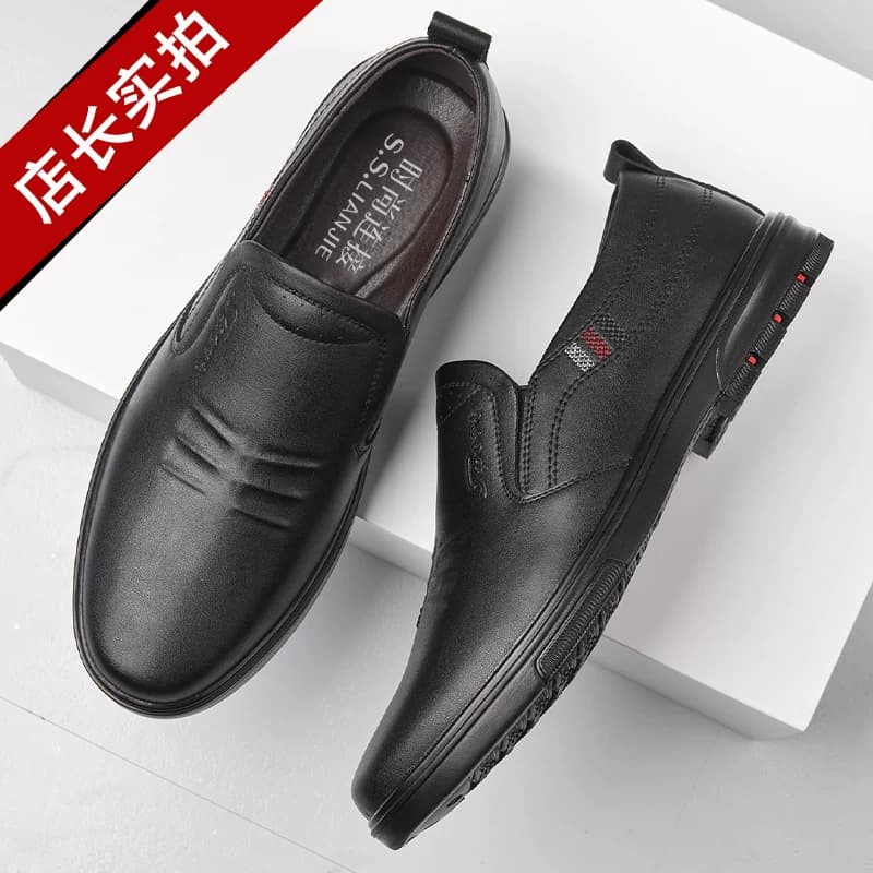 男士休闲皮鞋男真皮秋季款2026新款鞋子男牛皮软底透气百搭男鞋子 - 缩略图4
