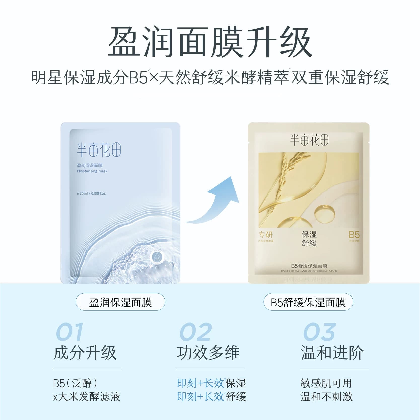 半亩花田B5面膜补水保湿修护舒缓泛红敏感肌正品官方旗舰店 - 缩略图2