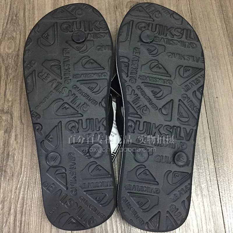 Quiksilver2026新款潮牌速干凉鞋防滑沙滩拖鞋纯黑色鞋面夏人字拖 - 缩略图5