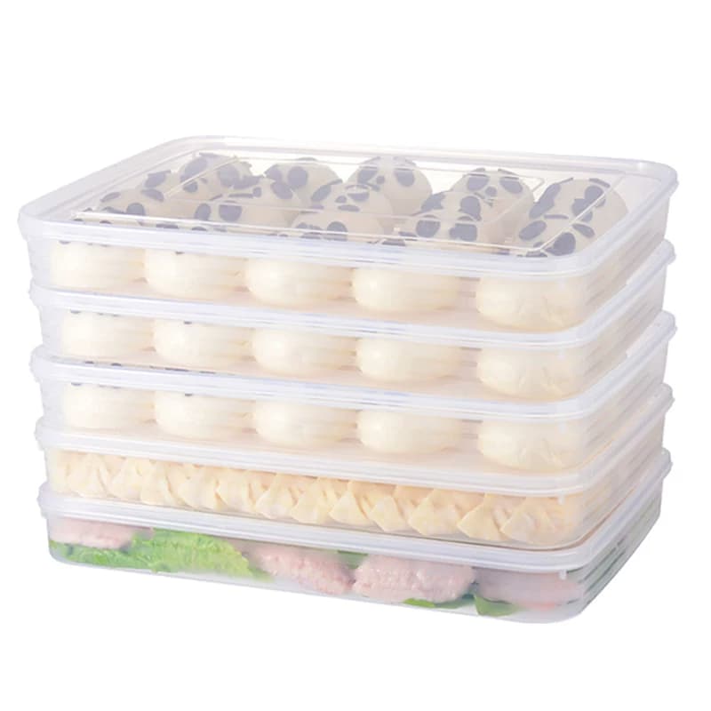 饺子收纳盒冰箱用冷冻饺盒子食品级包水饺速冻饺子专用托盘保鲜盒 - 缩略图5