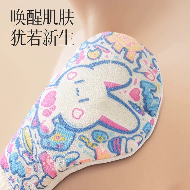 云蕾可爱卡通印花搓澡手套浴花二合一双面双效搓背巾沐浴搓泥1只 - 缩略图4