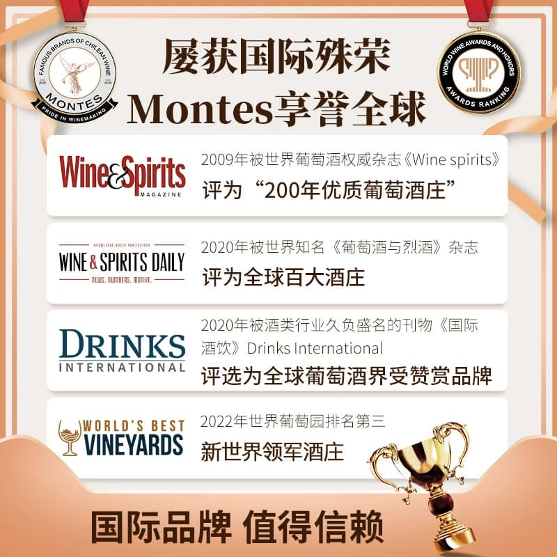 montes蒙特斯天使系列梅洛葡萄酒智利进口红酒婚礼喜宴中秋送礼 - 缩略图5