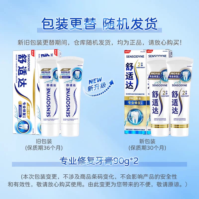 【下拉享优惠】舒适达专业修复抗敏感牙膏90g*2含氟修复牙釉质 - 缩略图5