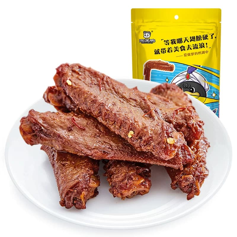 周黑鸭卤味鸭翅中145g甜辣味鸭肉零食真空独立小包装武汉特色小吃 - 缩略图2