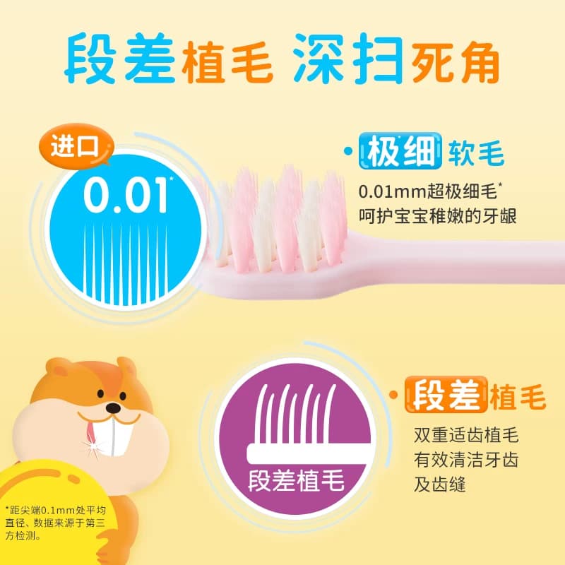 LION狮王细齿洁段差清洁软毛2-6-12岁乳牙期换牙期儿童护龈牙刷 - 缩略图3