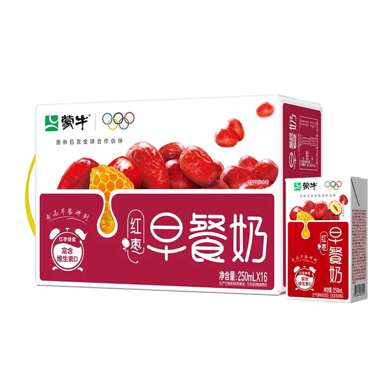 蒙牛红枣味营养早餐奶250ml*16盒优质蛋白口感香醇节日送礼 - 缩略图2