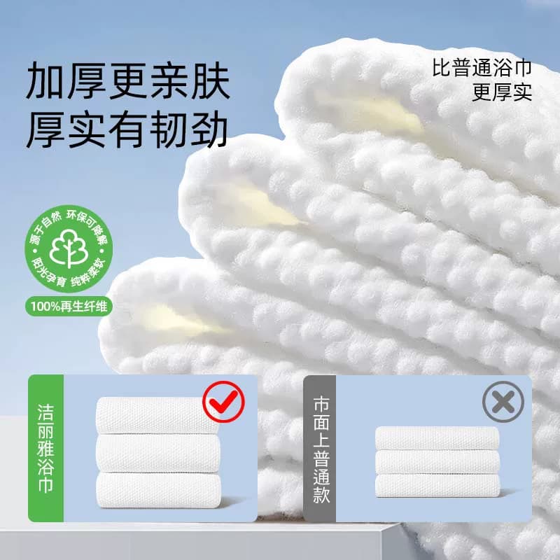 洁丽雅一次性浴巾单独包装洗脸洁面压缩毛巾旅行酒店便携旅游用品 - 缩略图4