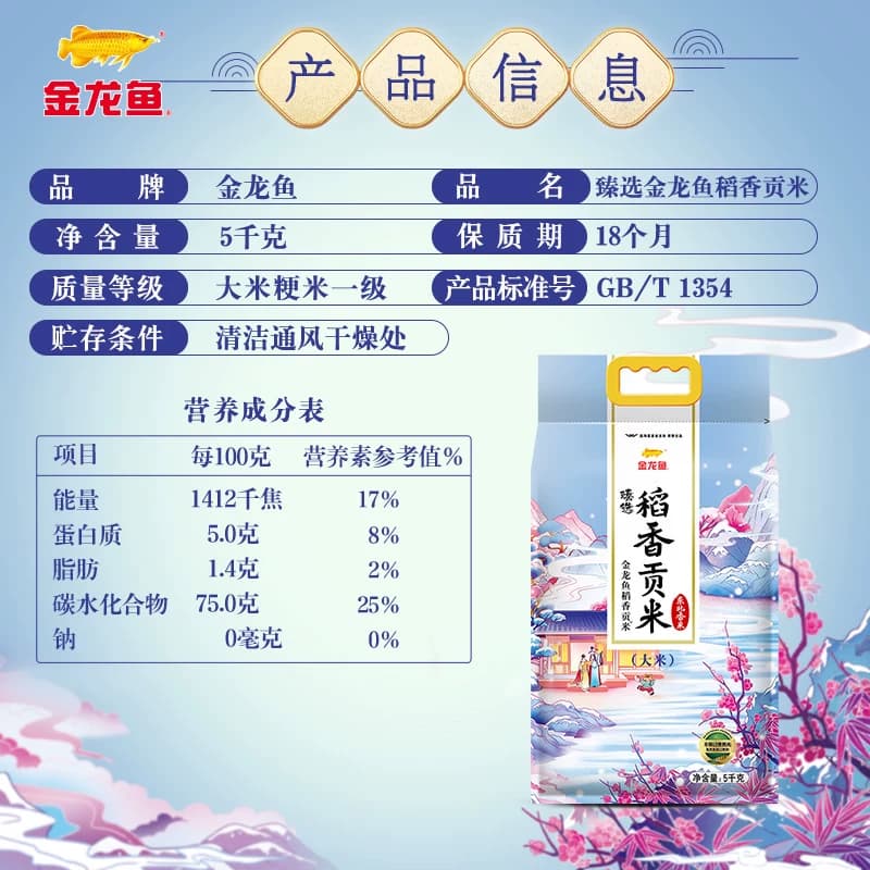 金龙鱼臻选稻香贡米东北大米寿司米香糯入魂 - 缩略图4
