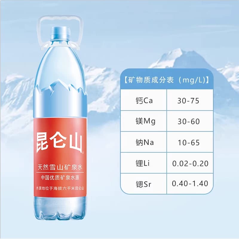 昆仑山饮用天然矿泉水雪山水1.5Lx6瓶弱碱性品质好水整箱 - 缩略图2