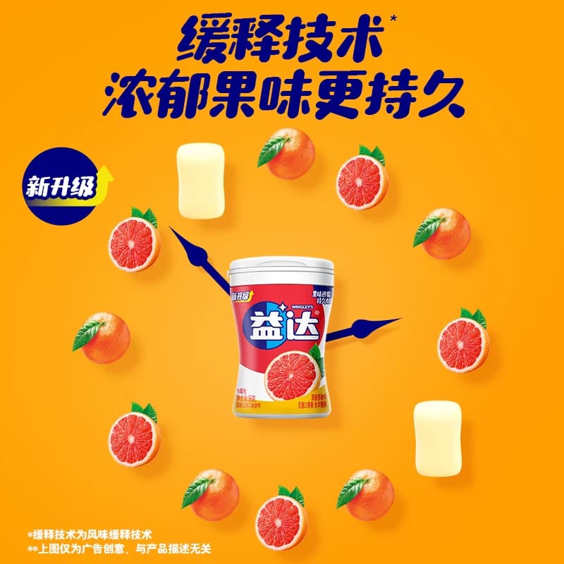 益达无糖木糖醇口香糖果西柚味清新口气休闲办公聚会外出小零食 - 缩略图5