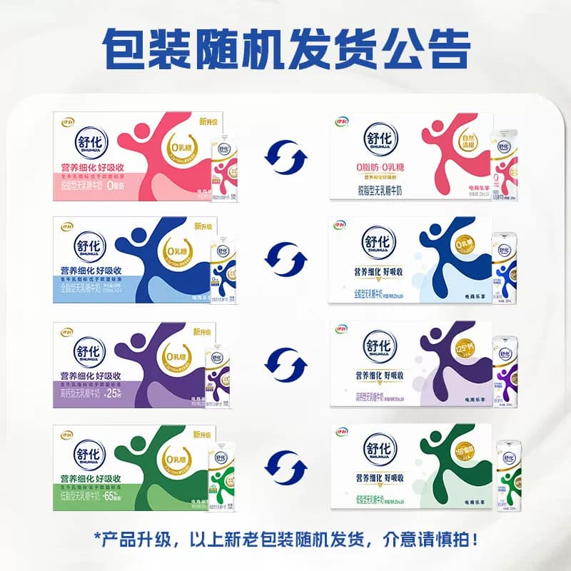 伊利舒化全脂/高钙/低脂/脱脂无乳糖牛奶送礼整箱3月产 - 缩略图2