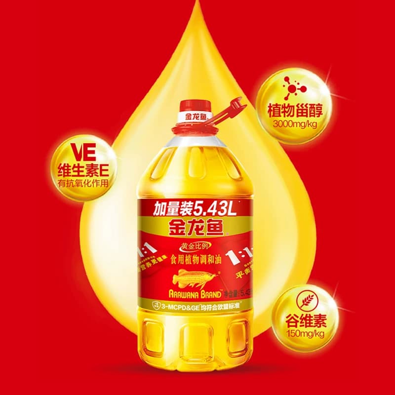 金龙鱼黄金比例食用调和油5.43L/桶 食用油 - 缩略图4