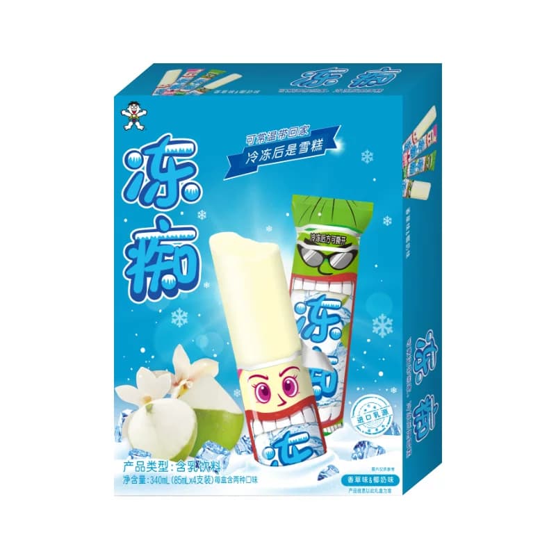 旺旺冻痴网红冰品雪糕香草椰奶混合口味冰棍儿时棒冰解暑常温储存 - 缩略图4