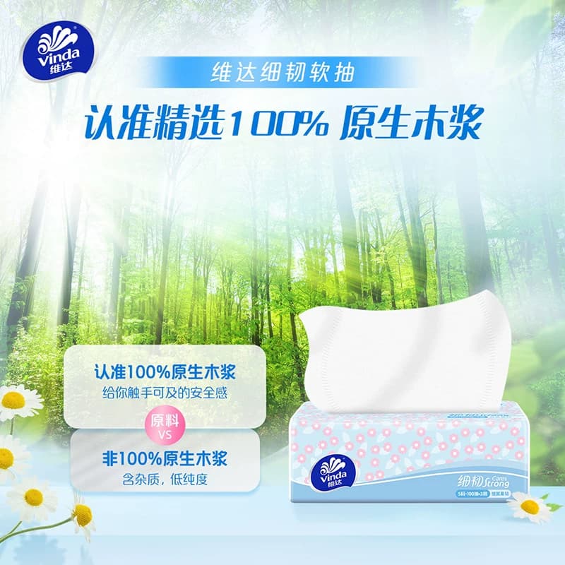 【下拉享补贴价】维达细韧抽纸软抽S码3层100抽20包纸巾箱装 - 缩略图4