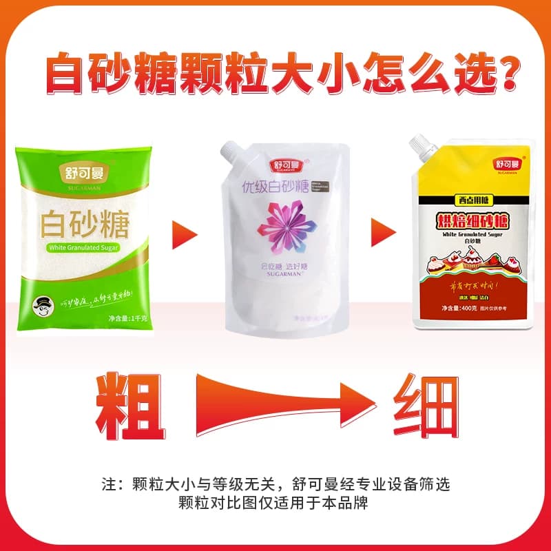 舒可曼优级白砂糖传统碳化工艺烘焙甜品清甜不腻用途广泛糖水 - 缩略图4