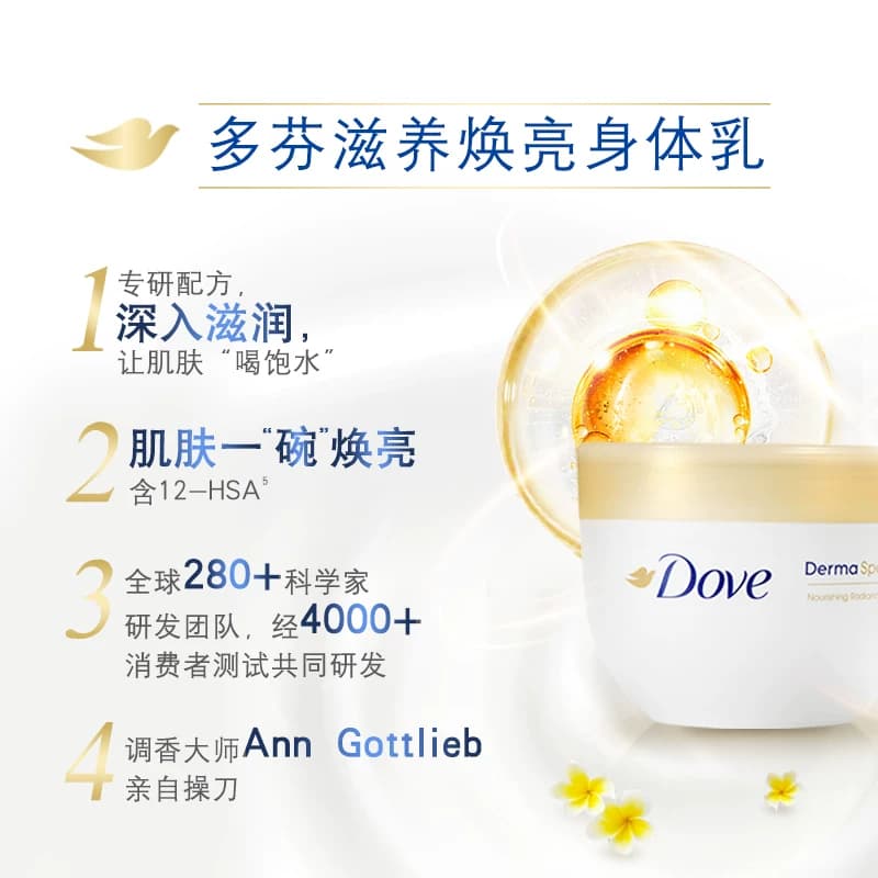 【下拉享补贴】多芬大金碗滋养焕亮身体乳润肤乳保湿滋润补水 - 缩略图3
