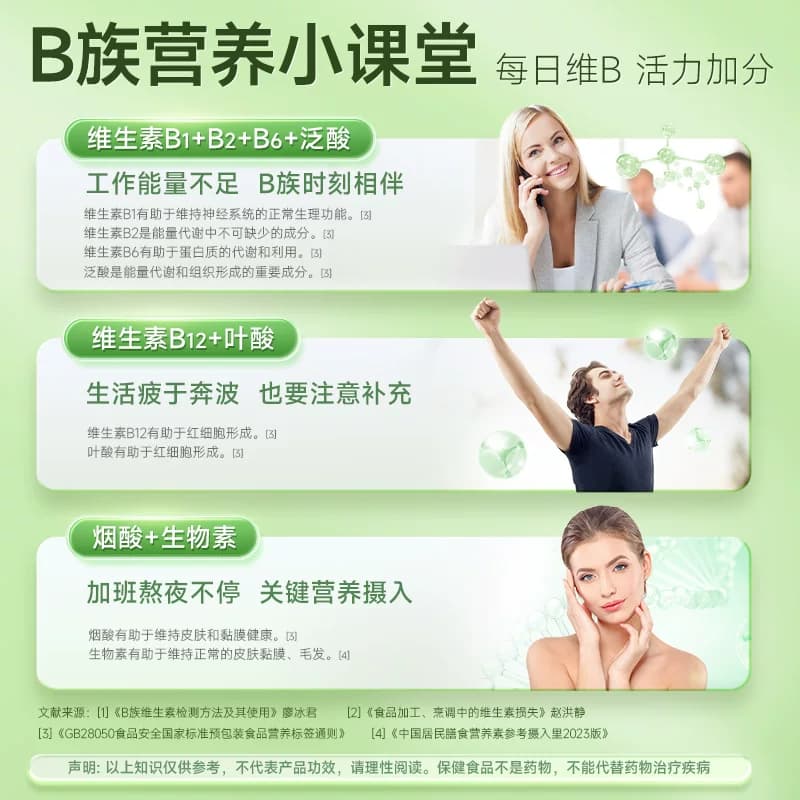 康恩贝复合B族维生素b咀嚼b2b6b12熬夜疲劳男女vb - 缩略图5