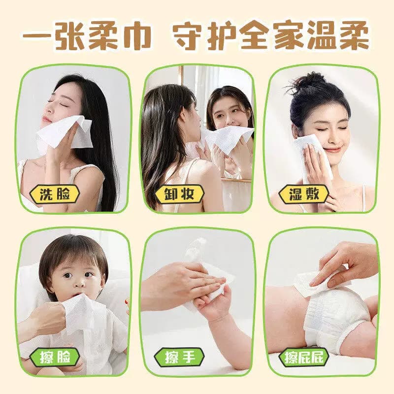 【详情优惠】德佑洗脸巾悬挂式擦脸巾加大加厚一次性干湿两用棉柔 - 缩略图2