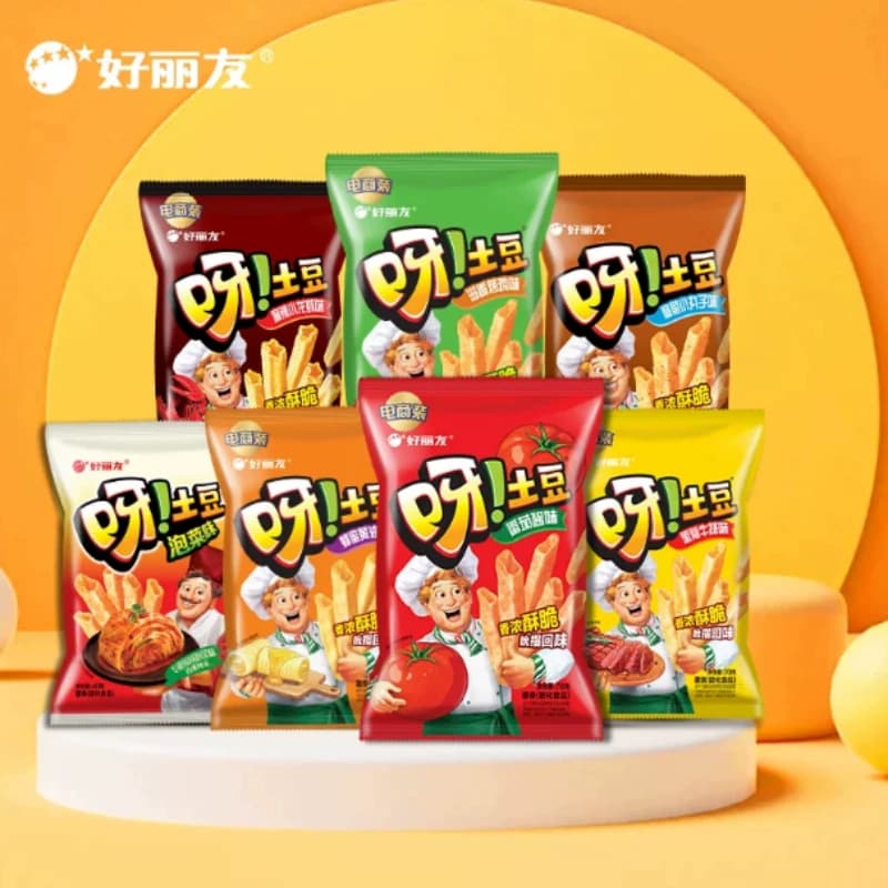 好丽友呀土豆经典番茄味膨化休闲零食薯片薯条小吃 - 缩略图3