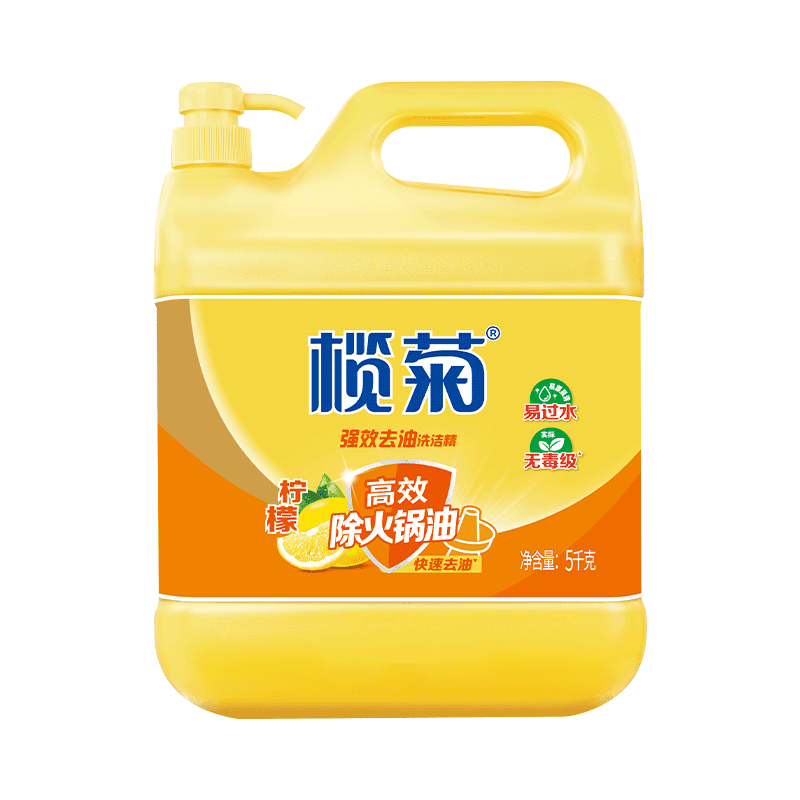 榄菊洗洁精大桶5kg家庭装家用实惠装柠檬大瓶商用餐饮洗涤剂 - 缩略图2