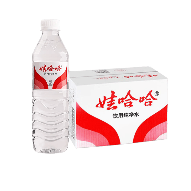 娃哈哈纯净水596ml*24瓶整箱装开会出行小瓶饮用非矿泉水哇 - 缩略图3